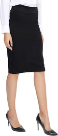 Women Elastic Waist Stretch Bodycon Midi Pencil Skirt