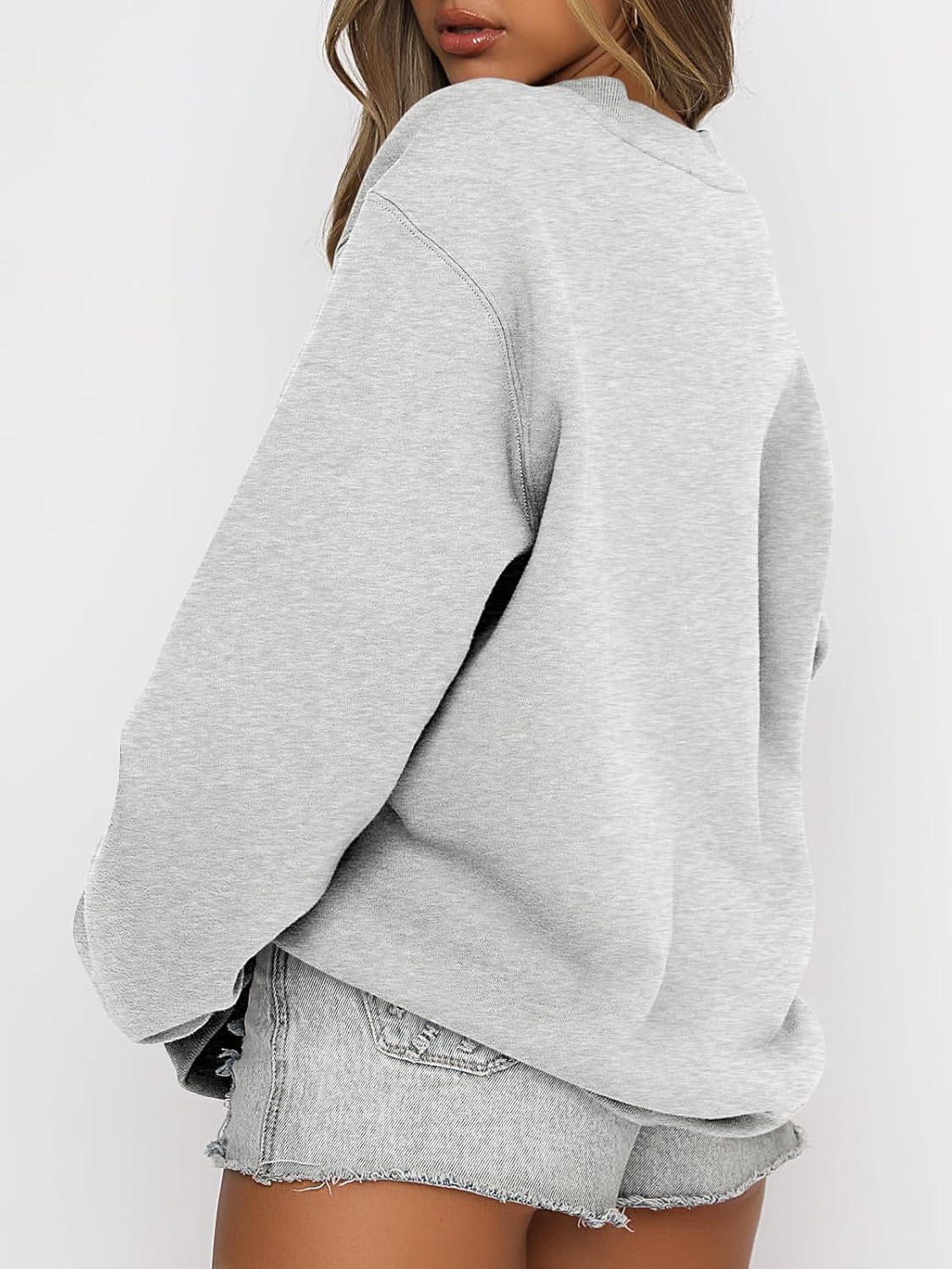 Women Sweatshirts Crewneck  Oversized Pullover Sweaters Fall Winter Cute Tops Teen Girls Preppy Clothes 2025