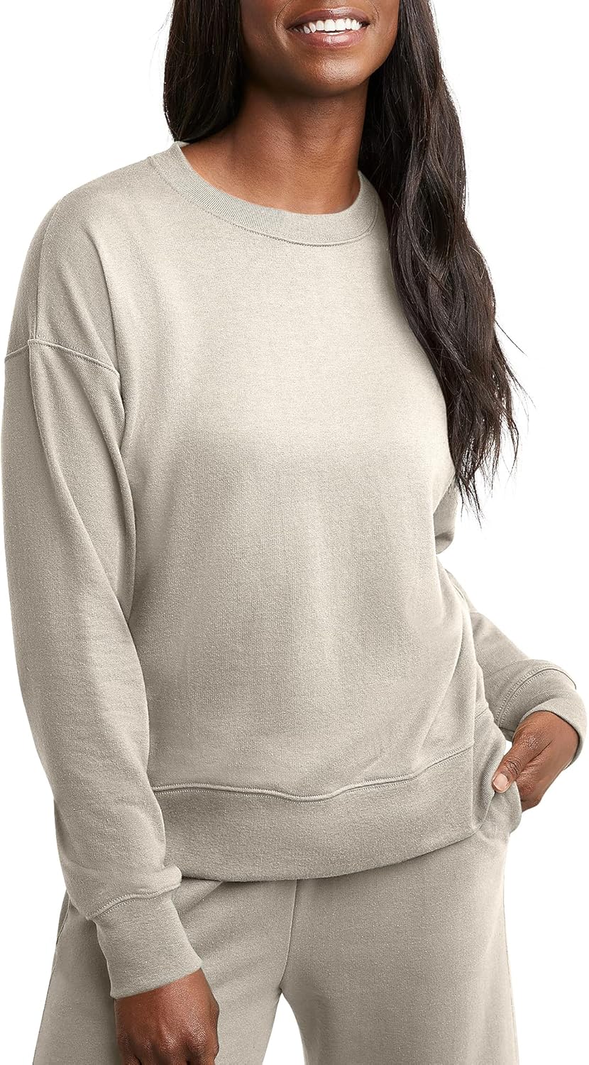 Women  French Terry Sweatshirt, Lightweight  Pullover Sweatshirt, Available in Plus