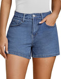 Jean Shorts for Women High Waisted Trendy Summer Casual Wide Leg Stretchy Denim Jorts Distressed Cut Off Shorts